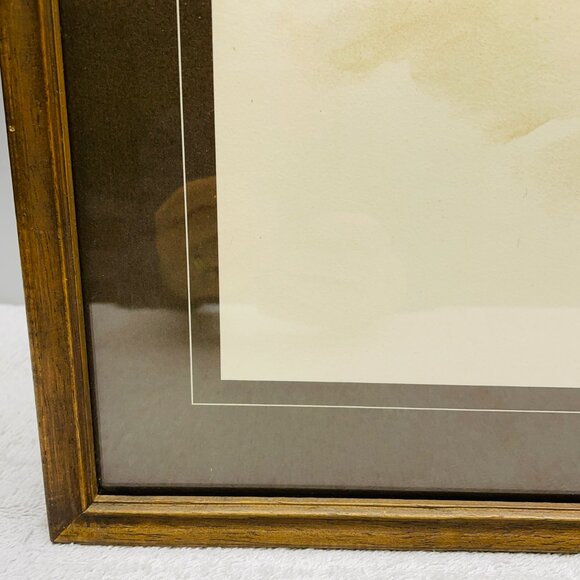 GVUC Vntg Framed Tennis Print, "Double Fault," Artist Gary Patterson, 17" x 21" - Picture 10 of 15